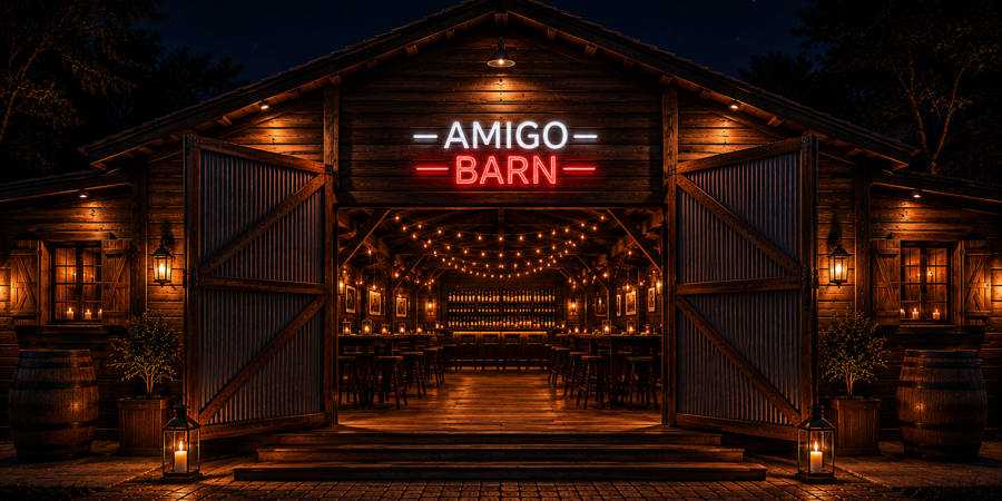 Amigo Barn Rijvers - AI gegenereerd - nieuwe stage op RIjvers Festival 2026