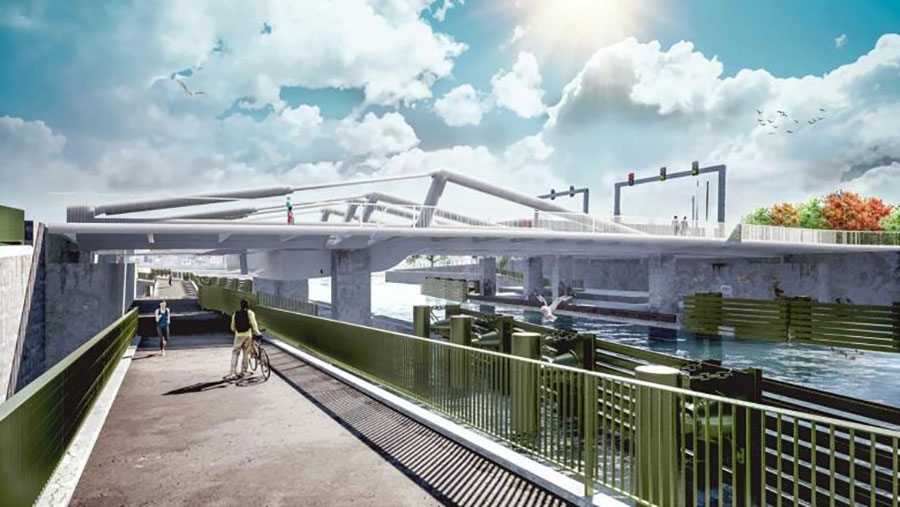 Meulestedebrug dicht eind augustus 2022